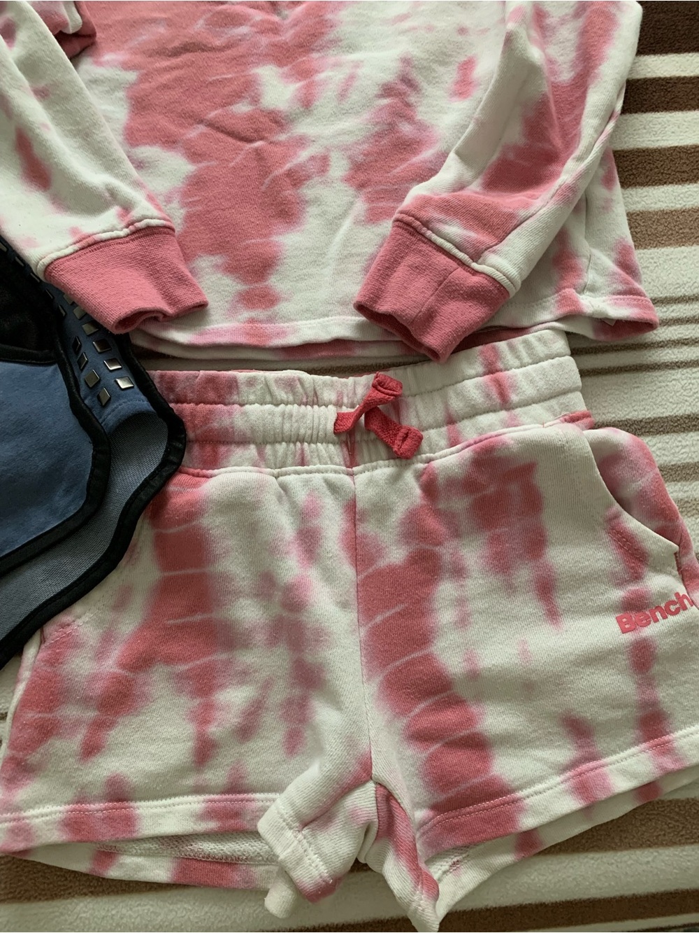 Bench Pink and White Tie-Dye Kids Pullover